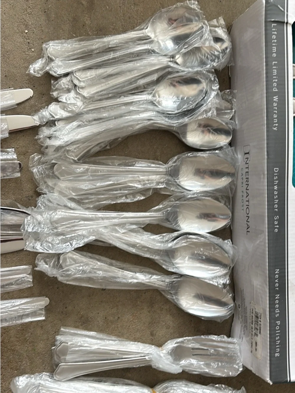 International Capri Frost 51-Piece Stainless Steel Flatware Set - missing 3 PCs